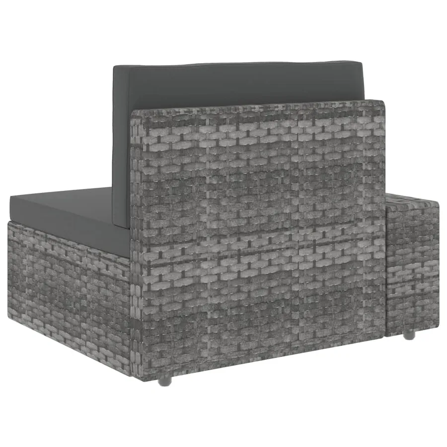 Salon de jardin 10 pcs Résine tressée Gris - 11