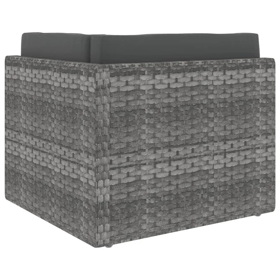 Salon de jardin 10 pcs Résine tressée Gris - 14
