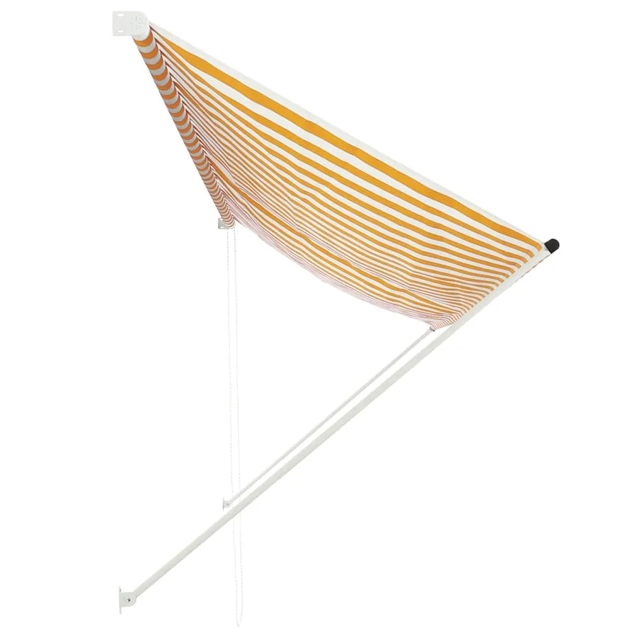 Auvent rétractable 350x150 cm Jaune et blanc - 2