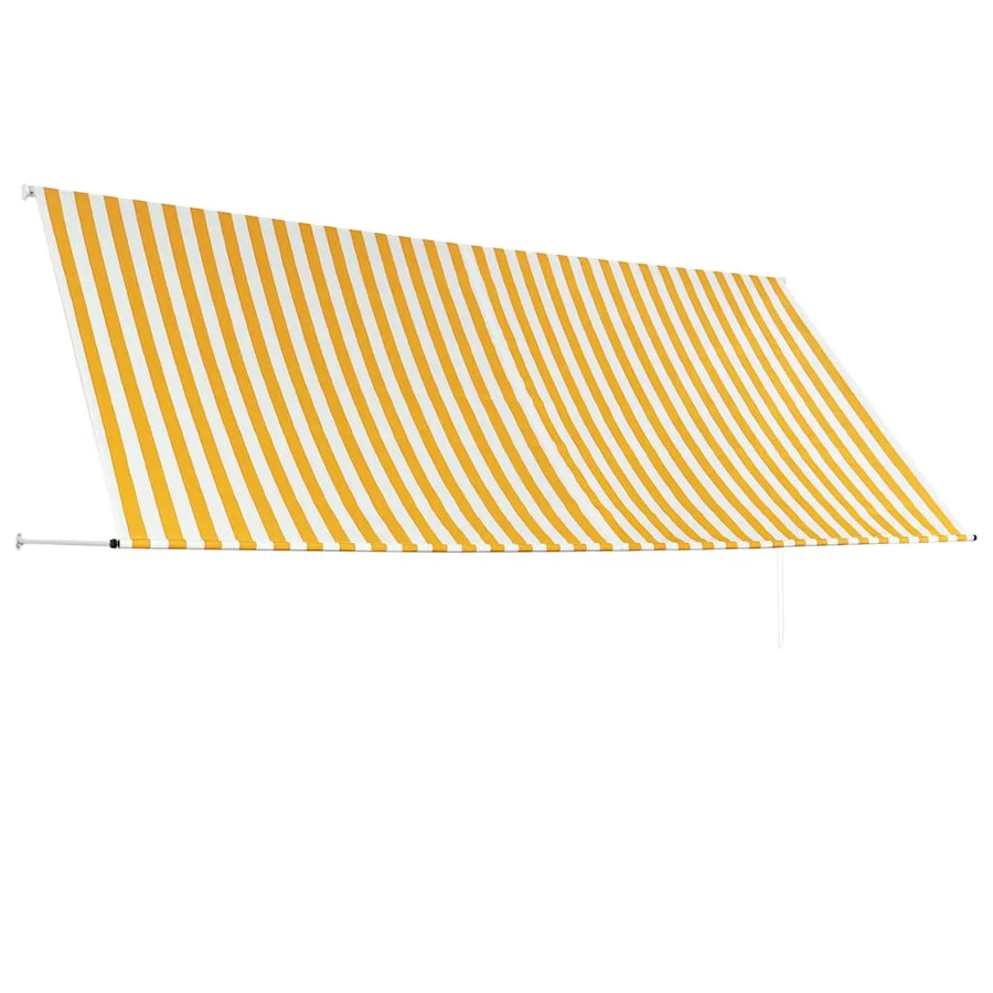 Auvent rétractable 350x150 cm Jaune et blanc - 3