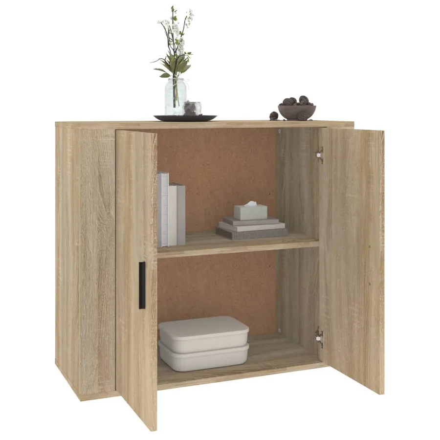 Buffet Chêne sonoma 80x33x70 cm Bois d'ingénierie - 6
