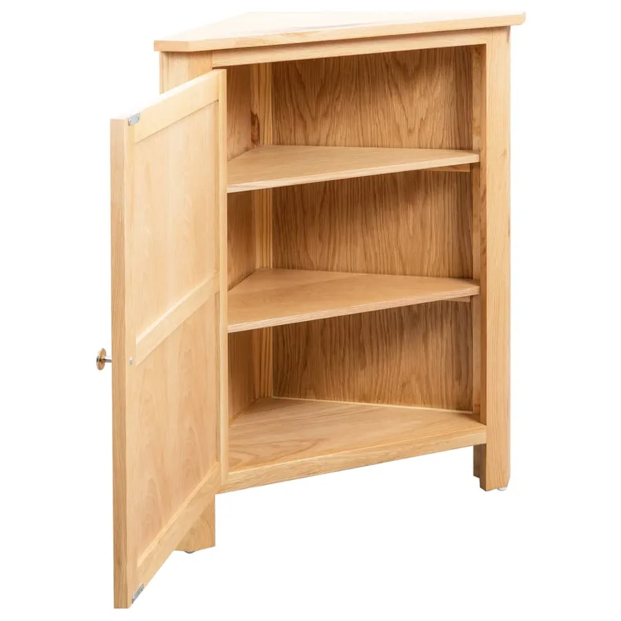 Armoire d'angle 59 x 45 x 80 cm Bois de chêne massif - 5