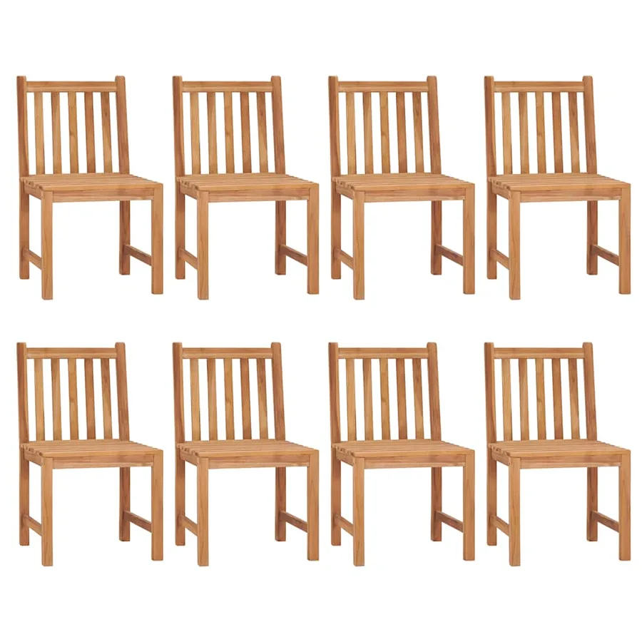 Ensemble de salle à manger de jardin 9 pièces 200 x 100 cm en bois de teck massif - 3