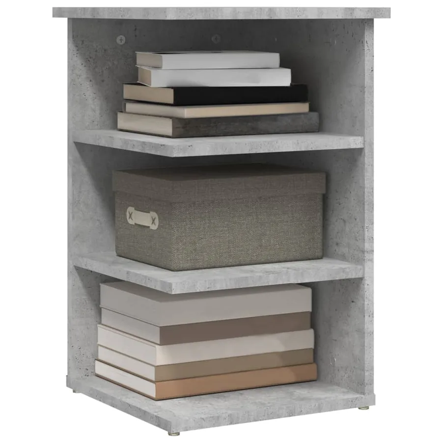 Armoire latérale Gris béton 35x35x55 cm Aggloméré - 4