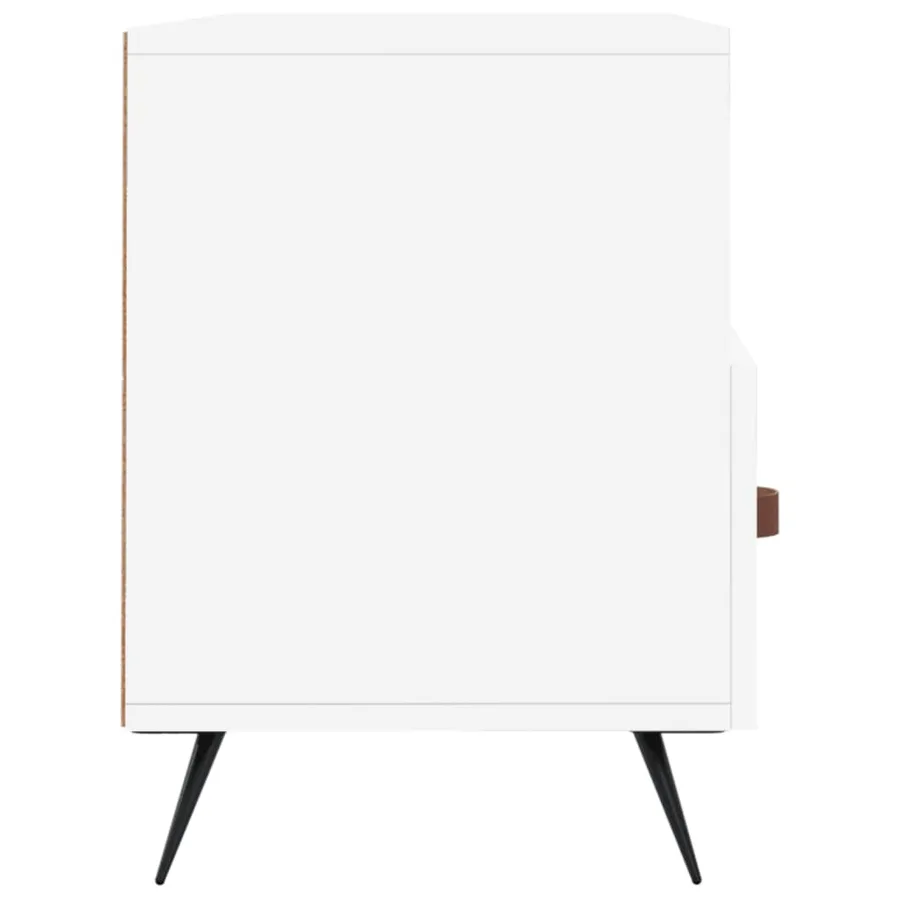 Meuble TV blanc 102x36x50 cm bois d'ingénierie - 7