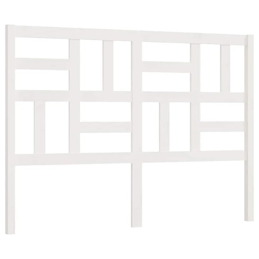 Tête de lit Blanc 146x4x104 cm Bois massif de pin - 2