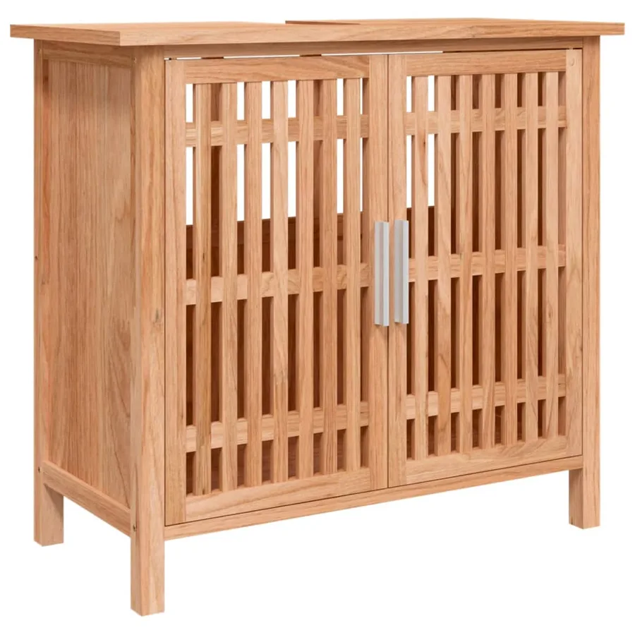 Ensemble de meubles de salle de bain 4 pcs Bois massif de noyer - 4