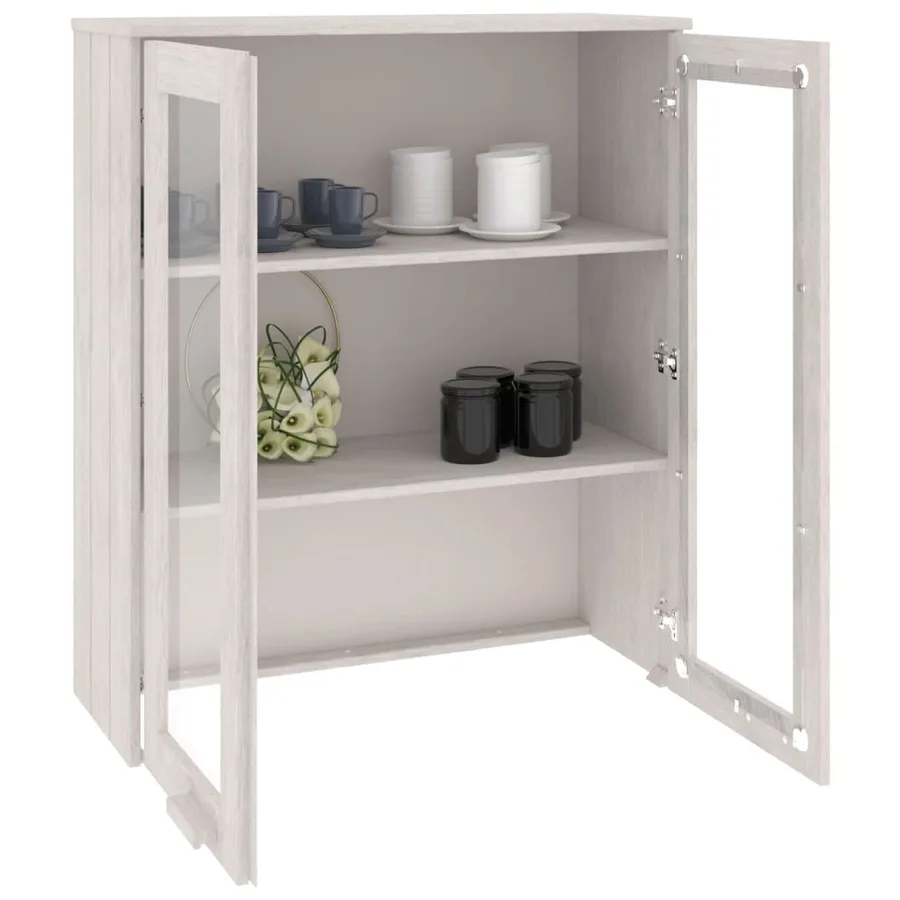Dessus de buffet HAMAR Blanc 85x35x100 cm Bois de pin massif - 7