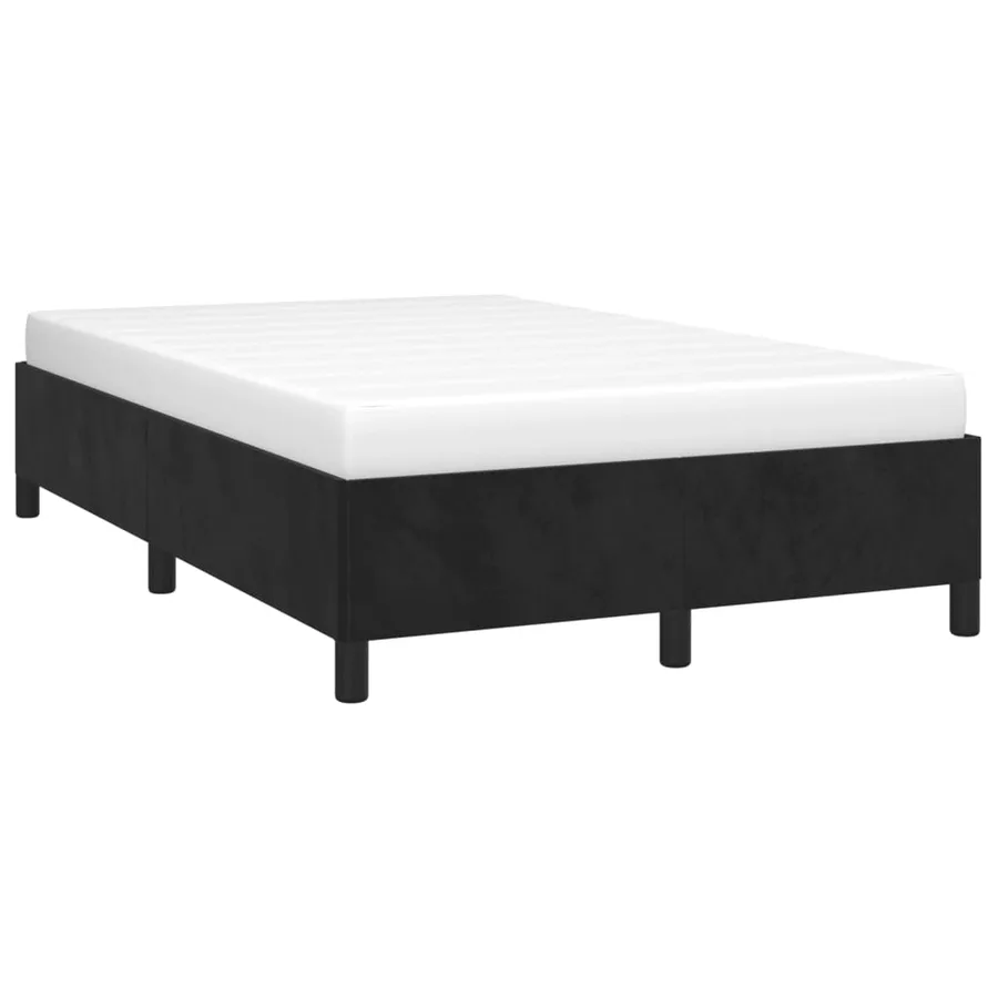 Cadre de lit sans matelas noir 120x200 cm velours - 3