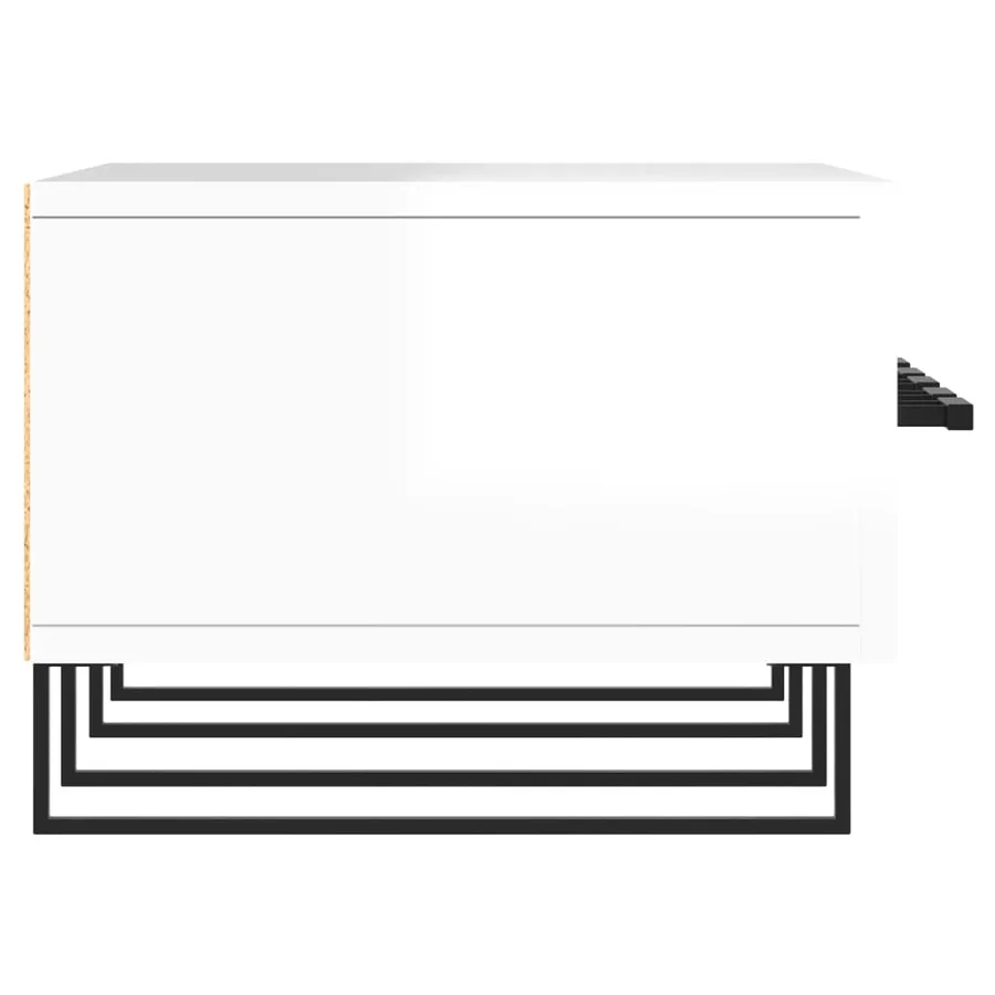 Meuble TV blanc brillant 150x36x30 cm bois d'ingénierie - 7
