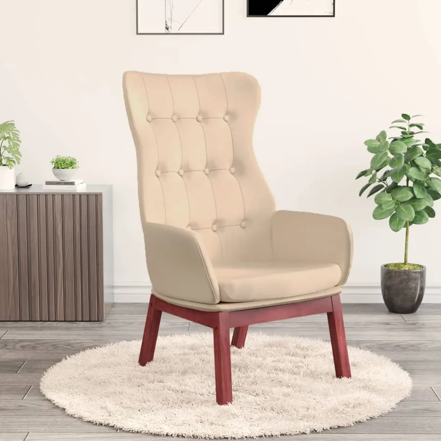 Chaise de relaxation Crème Tissu