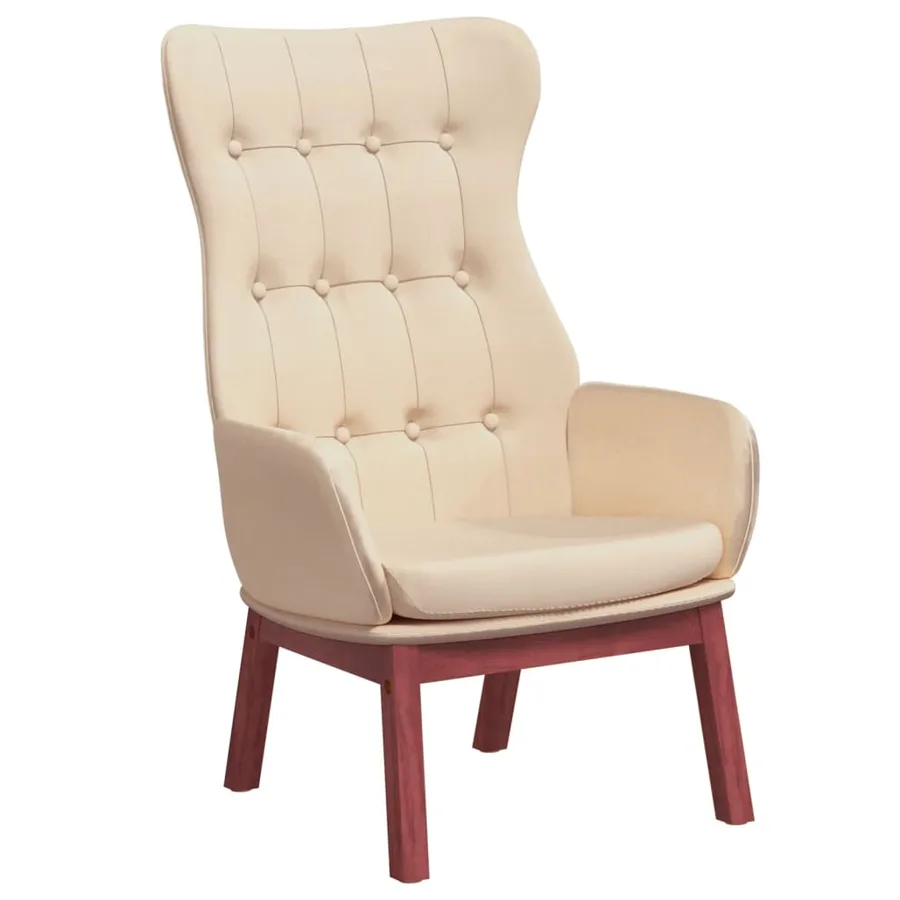 Chaise de relaxation Crème Tissu - 2