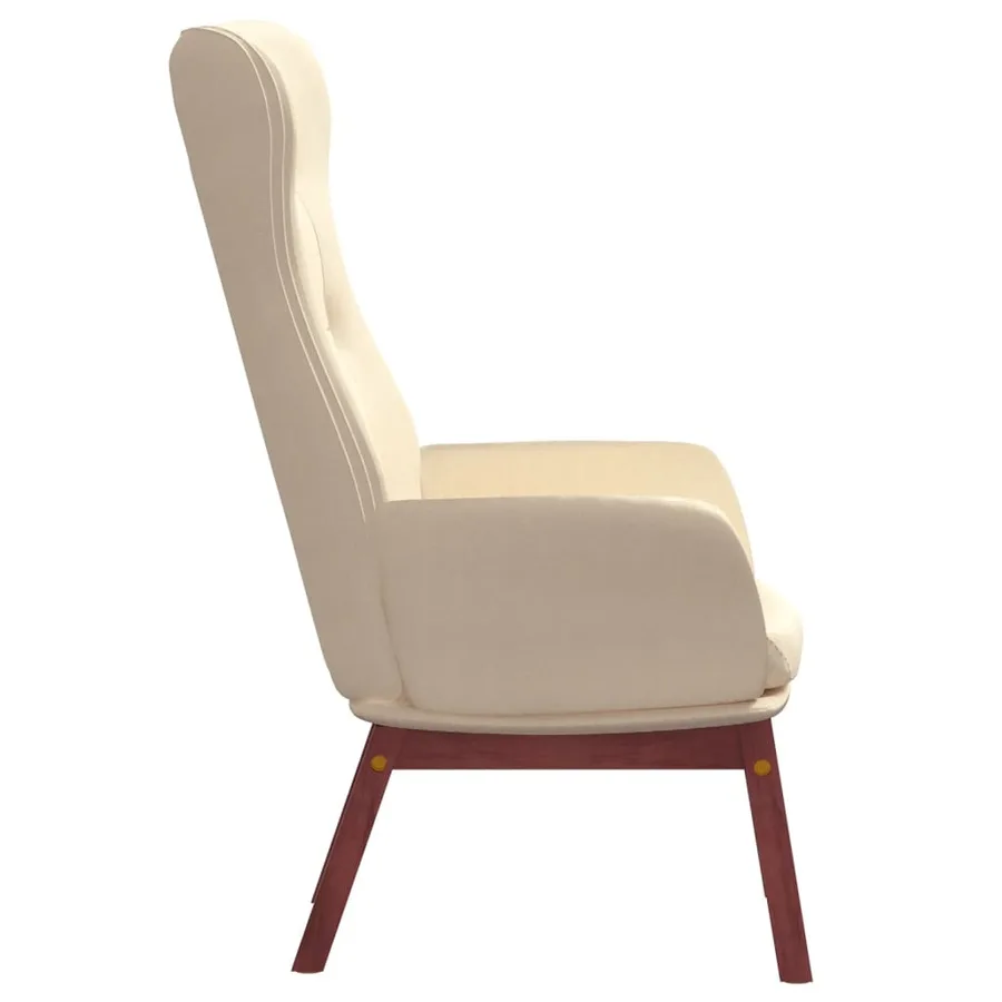Chaise de relaxation Crème Tissu - 4