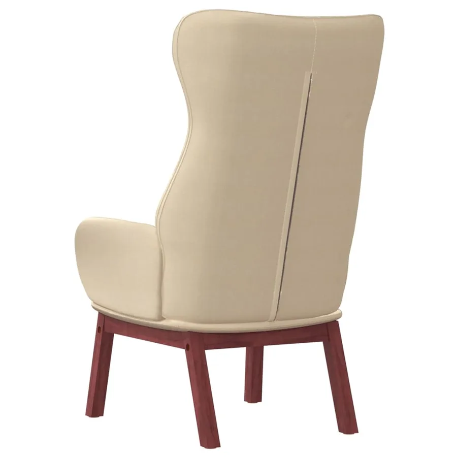 Chaise de relaxation Crème Tissu - 5