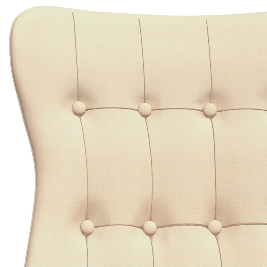 Chaise de relaxation Crème Tissu - 6