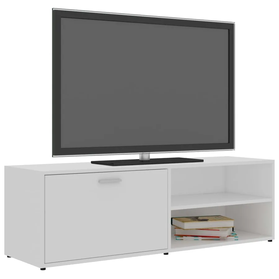 Meuble TV Blanc 120x34x37 cm Bois d'ingénierie - 3