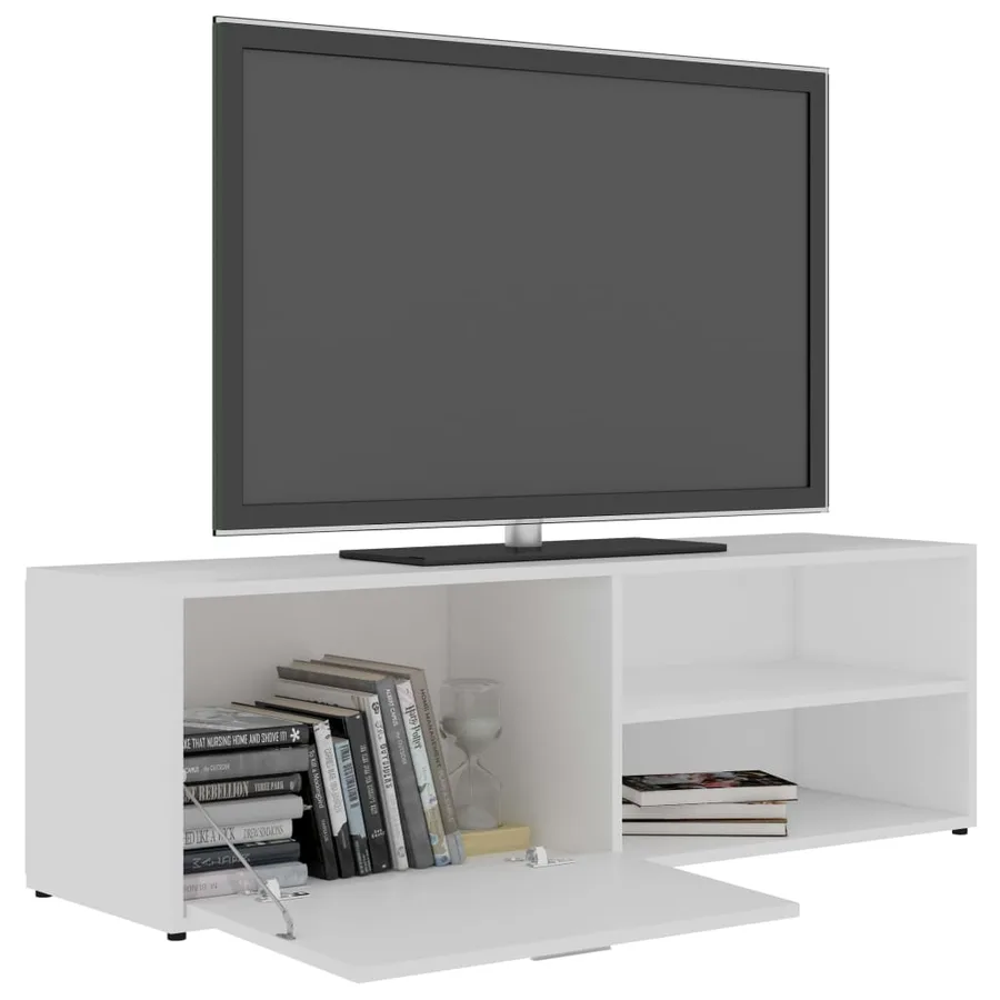 Meuble TV Blanc 120x34x37 cm Bois d'ingénierie - 5
