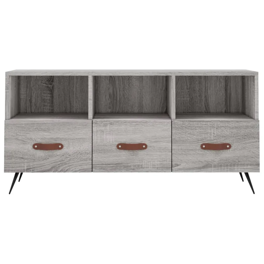 Meuble TV sonoma gris 102x36x50 cm bois d'ingénierie - 5