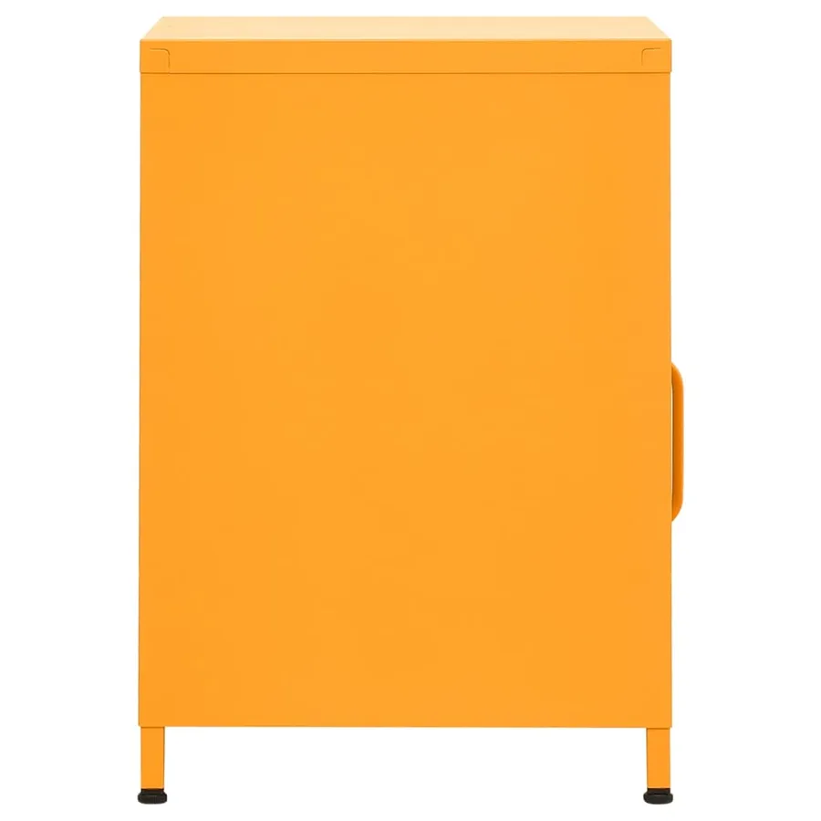 Tables de chevet 2 pcs Jaune moutarde 35x35x51 cm Acier - 4