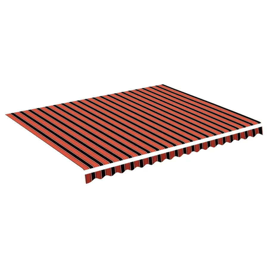 Tissu de remplacement pour auvent orange et marron 4,5x3,5 m polyester - 2