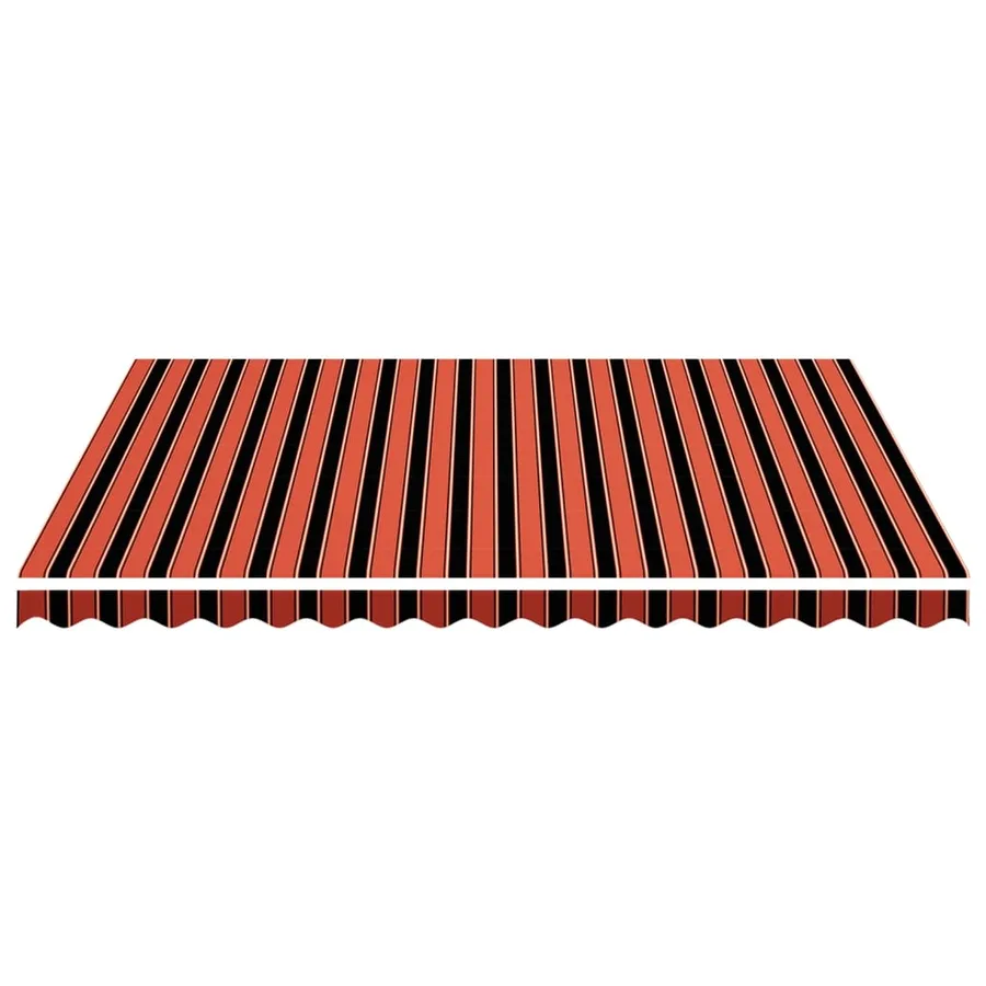 Tissu de remplacement pour auvent orange et marron 4,5x3,5 m polyester - 3
