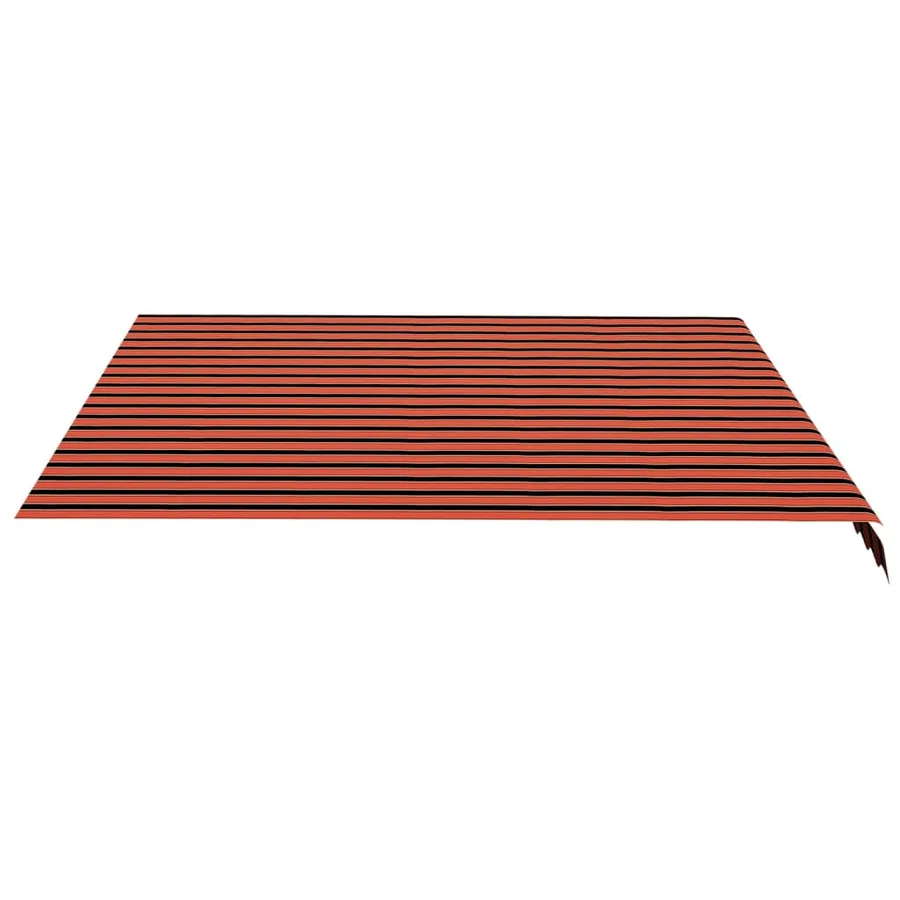 Tissu de remplacement pour auvent orange et marron 4,5x3,5 m polyester - 4