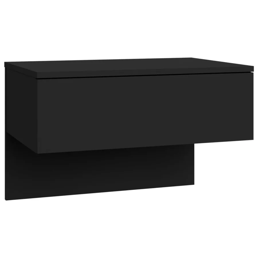 Tables de chevet murales 2 pcs Noir - 5