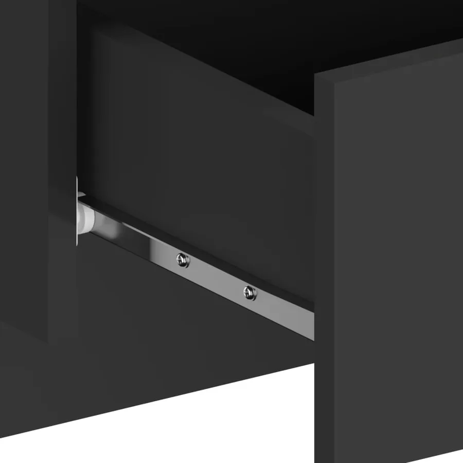 Tables de chevet murales 2 pcs Noir - 8