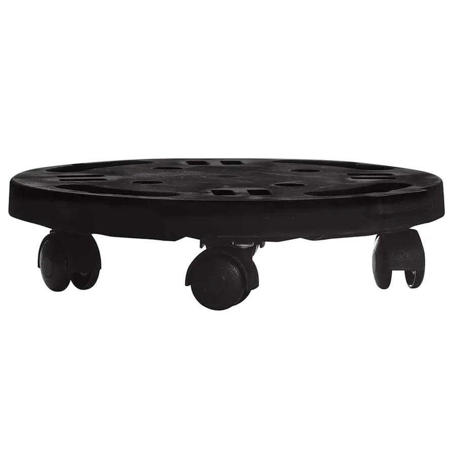 Chariots à plantes avec roues 3 pcs Diamètre 30 cm Noir 170 kg - 3