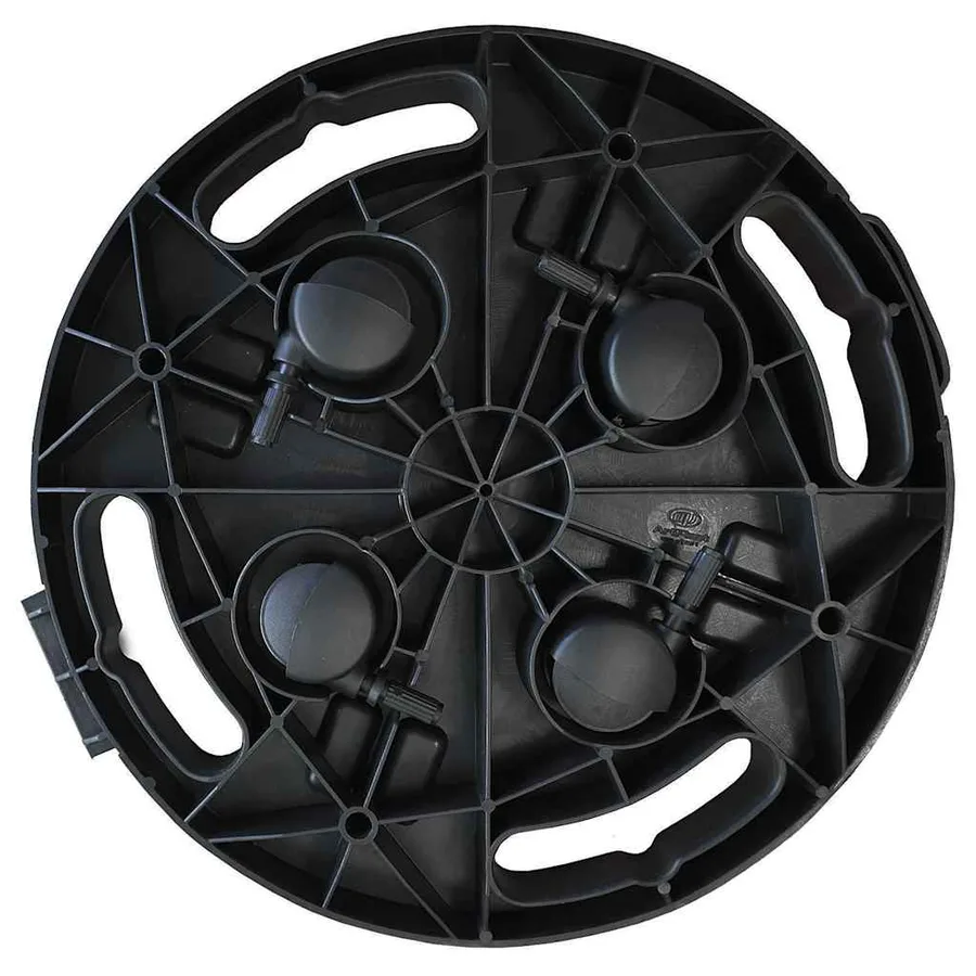Chariots à plantes avec roues 3 pcs Diamètre 30 cm Noir 170 kg - 6