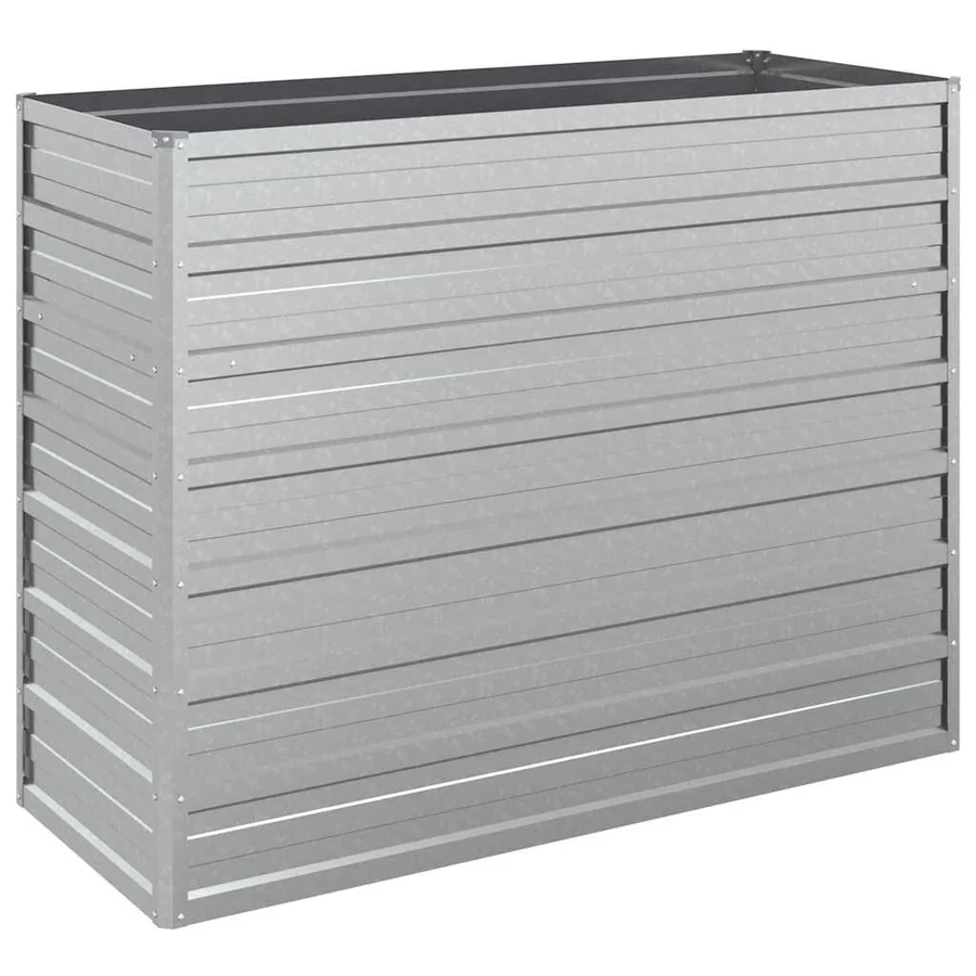 Lit surélevé de jardin 100x40x77 cm Acier galvanisé Argenté - 2
