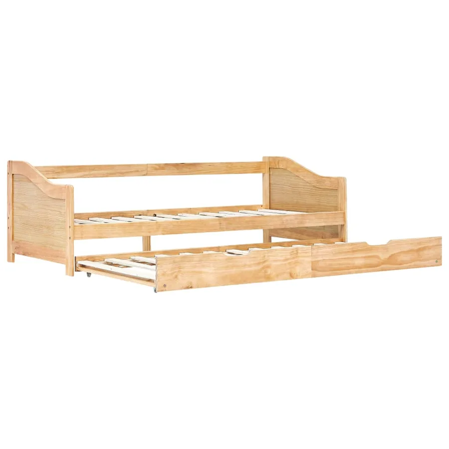 Cadre de lit extensible sans matelas bois de pin 90x200 cm - 2