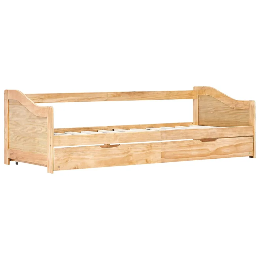 Cadre de lit extensible sans matelas bois de pin 90x200 cm - 3