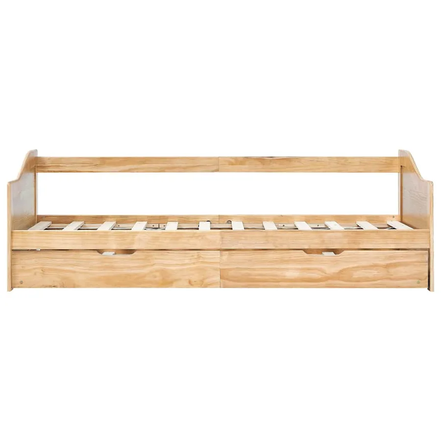 Cadre de lit extensible sans matelas bois de pin 90x200 cm - 4