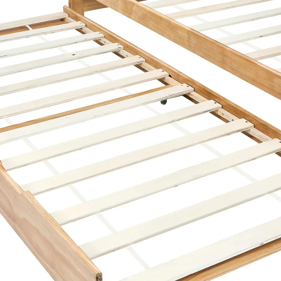 Cadre de lit extensible sans matelas bois de pin 90x200 cm - 5