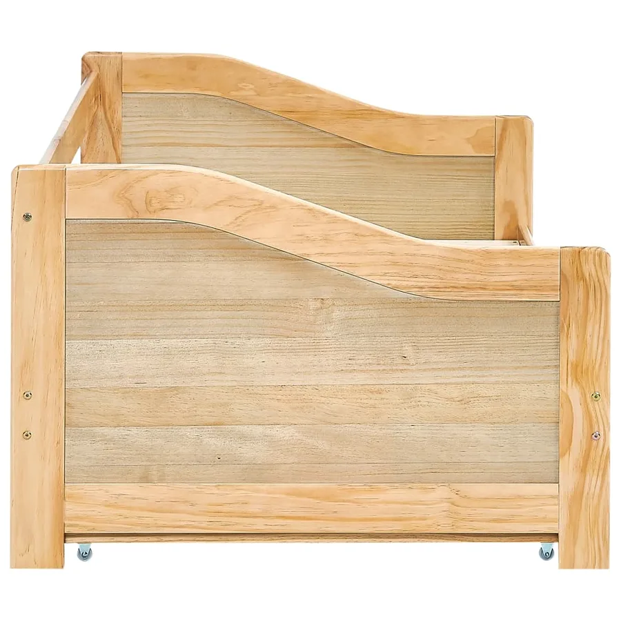 Cadre de lit extensible sans matelas bois de pin 90x200 cm - 6