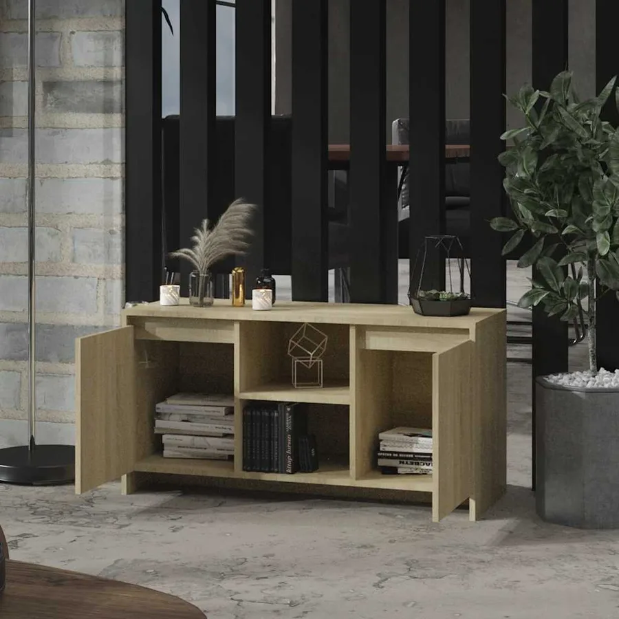 Meuble TV Chêne sonoma 102x37,5x52,5 cm Bois d'ingénierie - 3