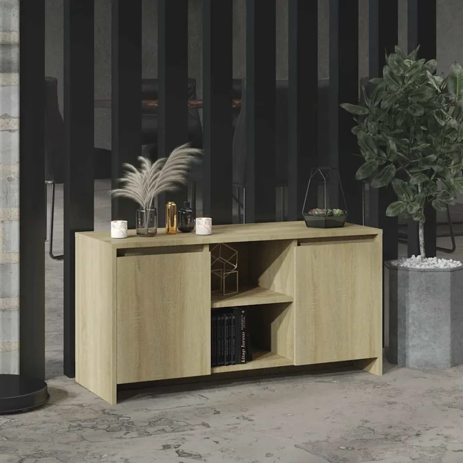 Meuble TV Chêne sonoma 102x37,5x52,5 cm Bois d'ingénierie - 4