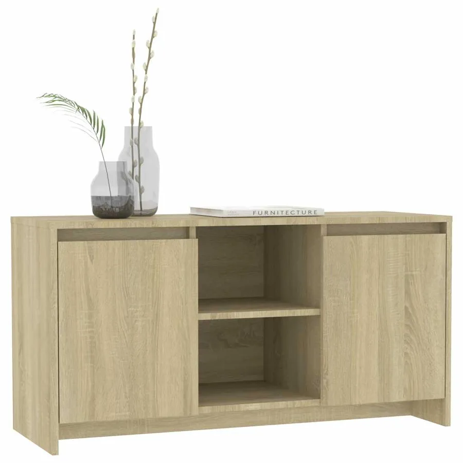 Meuble TV Chêne sonoma 102x37,5x52,5 cm Bois d'ingénierie - 5