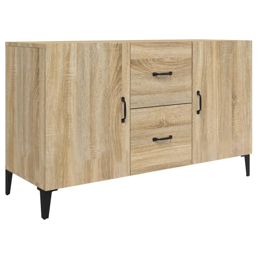 Buffet chêne sonoma 100x36x60 cm bois d'ingénierie - 2
