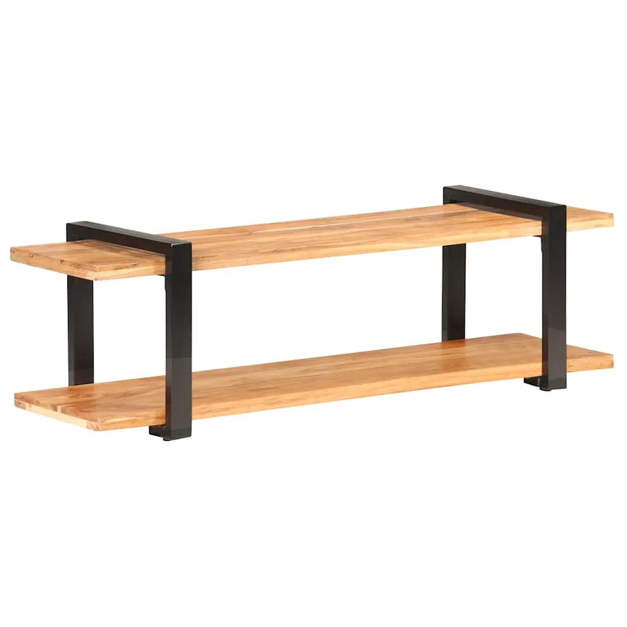 Meuble TV 130x40x40 cm Bois d'acacia solide - 10