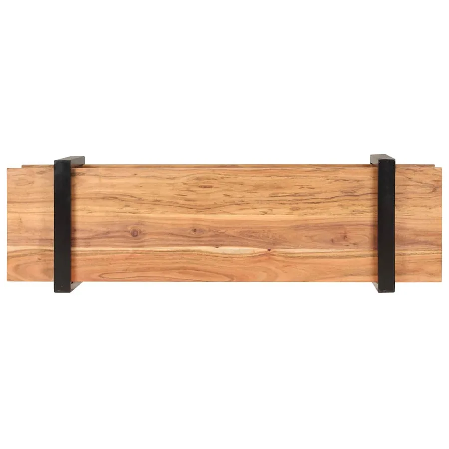 Meuble TV 130x40x40 cm Bois d'acacia solide - 3
