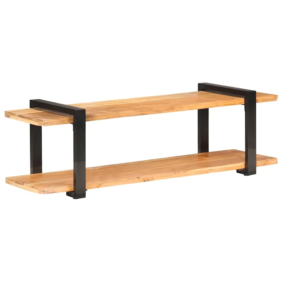 Meuble TV 130x40x40 cm Bois d'acacia solide - 8