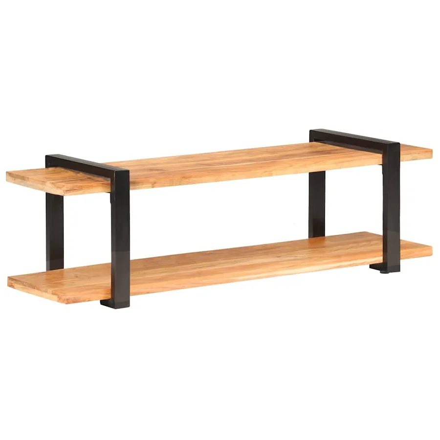 Meuble TV 130x40x40 cm Bois d'acacia solide - 9