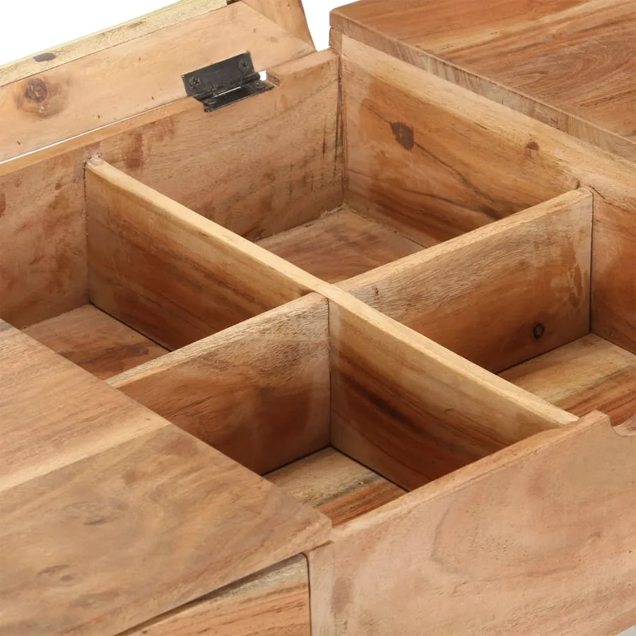 Coiffeuse avec miroir 112x45x76 cm Bois d'acacia massif - 7