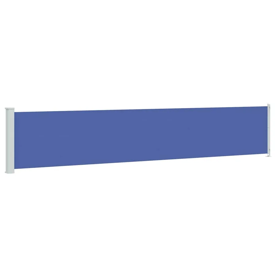 Auvent latéral rétractable de patio 117x600 cm Bleu - 2