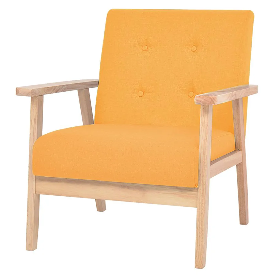 Ensemble de canapé 3 pcs Tissu jaune - 6
