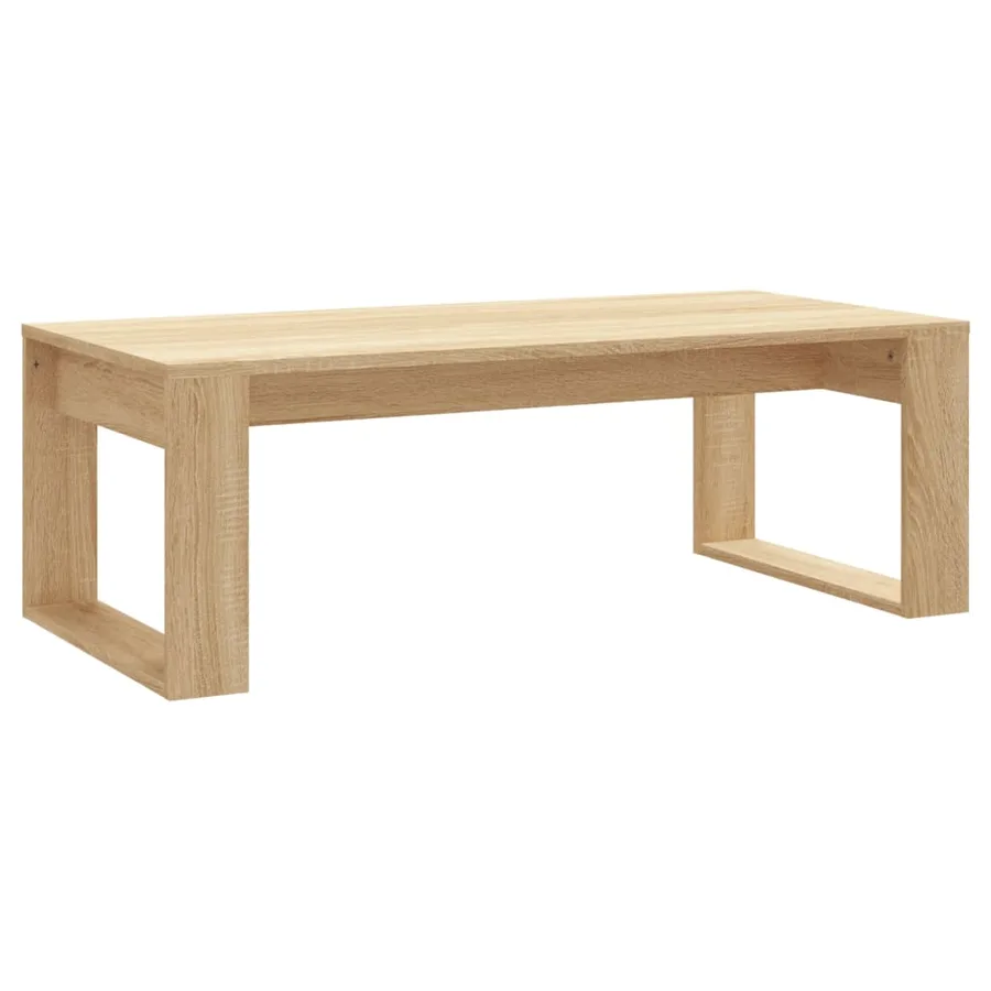 Table basse chêne sonoma 102x50x35 cm bois d'ingénierie - 2