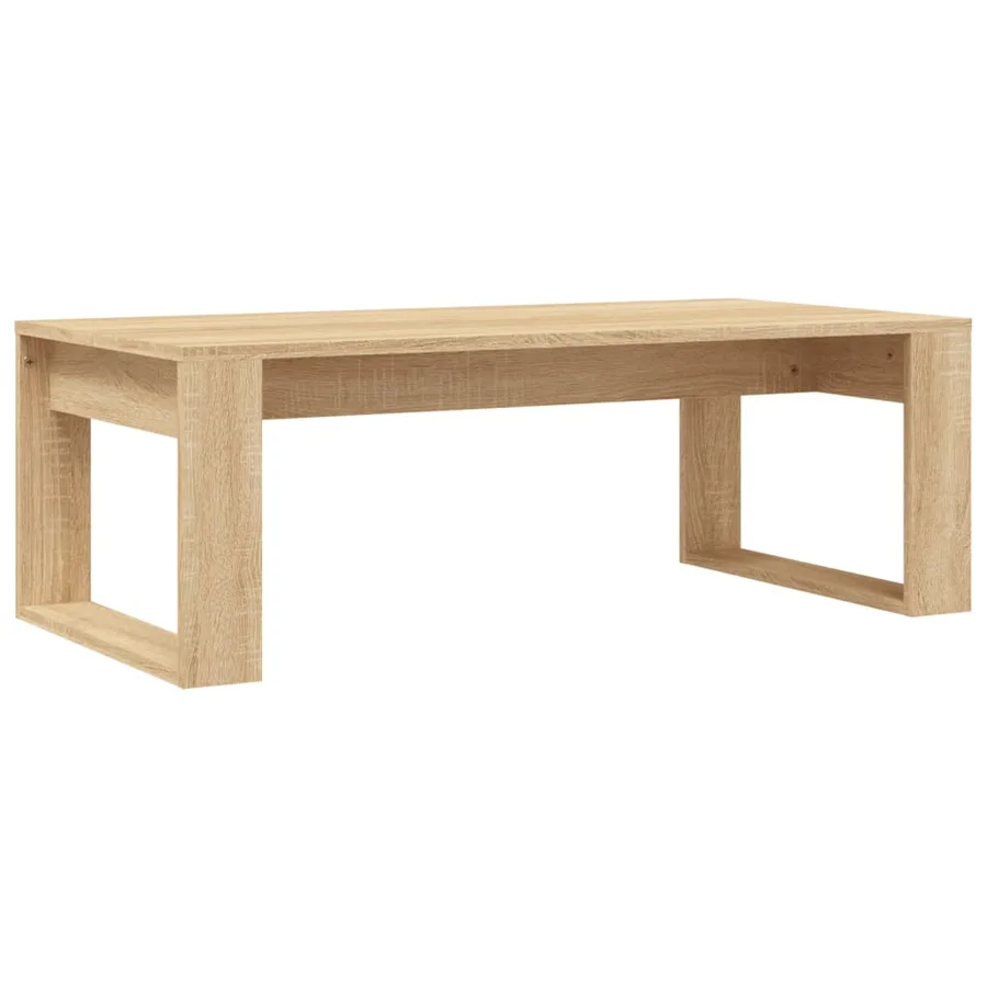 Table basse chêne sonoma 102x50x35 cm bois d'ingénierie - 6