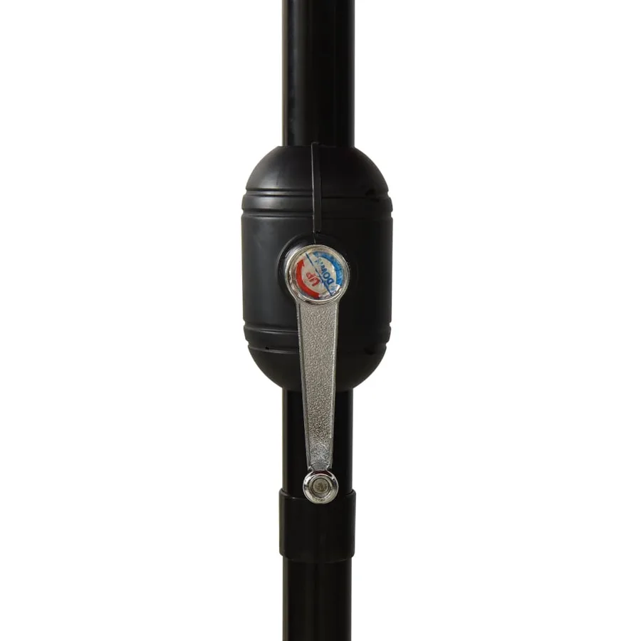 Parasol de jardin à 3 niveaux avec mât en aluminium noir 3 m - 7